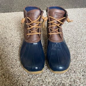 Sperry duck boots genuine leather authentic